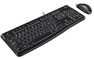 Logitech MK120 - Standard - Wired - USB - QWERTY - Black - Mouse included